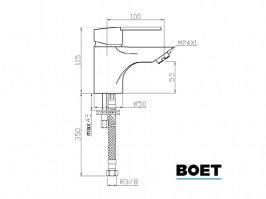 MEDIDAS MONOMANDO LAVABO JET FELIU BOET